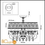 Потолочная люстра Odeon Light Talsano 2922/8C - Схема