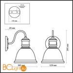 Бра Odeon Light Talva 2901/1WA - Схема