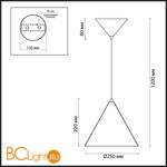 Подвесной светильник Odeon Light Taper 3837/19L - Схема