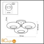 Потолочный светильник Odeon Light Taron 2869/54LC - Схема