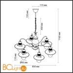 Люстра Odeon Light Tarsu 2617/6 - Схема