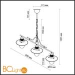 Подвесной светильник Odeon Light Tarsu 2617/3A - Схема