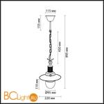 Подвесной светильник Odeon Light Tarsu 2617/1 - Схема