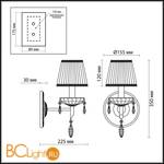 Бра Odeon Light Tavera 2917/1W - Схема