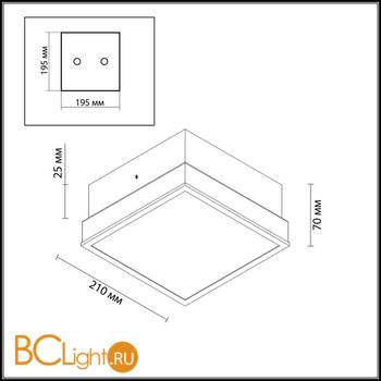 Потолочный светильник Odeon Light Tela 2537/1A - Схема