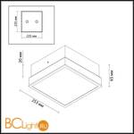 Потолочный светильник Odeon Light Tela 2537/2C - Схема