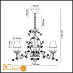 Люстра Odeon Light Tender 2796/3 - Схема