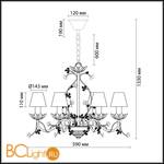 Люстра Odeon Light Tender 2796/6 - Схема