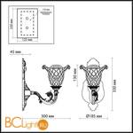 Бра Odeon Light Tenera 2885/1W - Схема