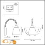 Бра Odeon Light Teona 3252/1W - Схема