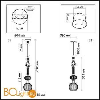 Подвесной светильник Odeon Light TERRA new 5414/1C - Фото 1