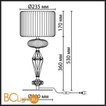 Настольная лампа Odeon Light TERRA 5414/2T - Фото 0