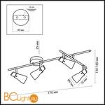 Спот (точечный светильник) Odeon Light Terza 2066/4C - Схема