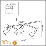 Спот (точечный светильник) Odeon Light Terza 2066/3C - Схема