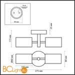 Настенный светильник Odeon Light Tesco 2140/2W - Схема