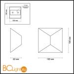 Уличный настенный светильник Odeon Light Tibro 3907/10WL - Схема