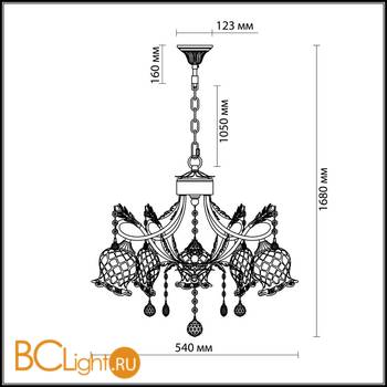 Люстра Odeon Light Timora 2883/5 - Схема