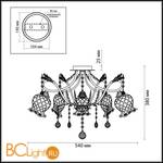 Потолочная люстра Odeon Light Timora 2883/5C - Схема