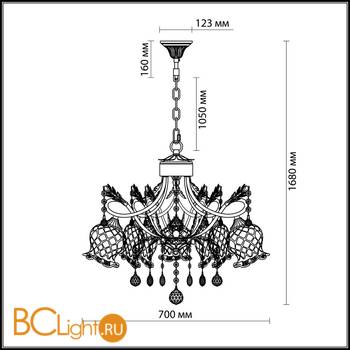 Люстра Odeon Light Timora 2883/7 - Схема