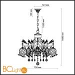 Люстра Odeon Light Timora 2883/7 - Схема