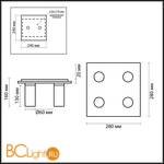 Потолочный светильник Odeon Light Tingi 2661/4C - Схема