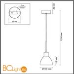 Подвесной светильник Odeon Light Tio 2161/1 - Схема