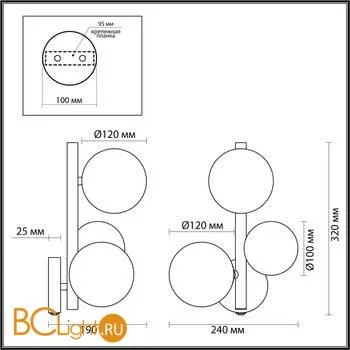 Бра Odeon Light Tovi 4818/3W - Фото 2