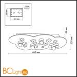 Потолочный светильник Odeon Light Treli 2441/4C - Схема