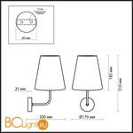 Бра Odeon Light Treli 2441/1W - Схема