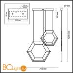 Подвесной светильник Odeon Light Trezor 4099/26L - Схема