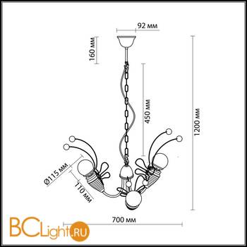 Люстра Odeon Light Trolo 2633/3 - Схема