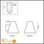 Настенный светильник Odeon Light Turin 2018/1W - Схема