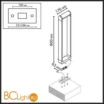 Садово-парковый фонарь Odeon Light TWINSET 7118/12GLA - Фото 1