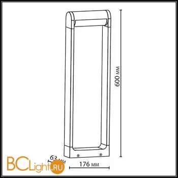 Садово-парковый фонарь Odeon Light TWINSET 7117/12GL - Фото 0