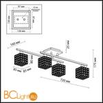 Потолочная люстра Odeon Light Ulfa 2709/4C - Схема