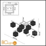 Потолочная люстра Odeon Light Ulfa 2709/8C - Схема