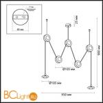 Подвесной светильник Odeon Light Uliss 3811/84L - Схема