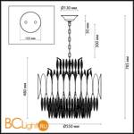 Подвесной светильник Odeon Light Valetta 4123/16 - Схема