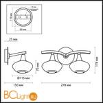 Бра Odeon Light Valle 2054/2W - Схема