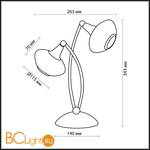 Настольная лампа Odeon Light Valle 2054/2T - Схема
