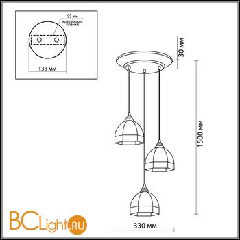 Подвесной светильник Odeon Light Valso 2344/3 - Схема