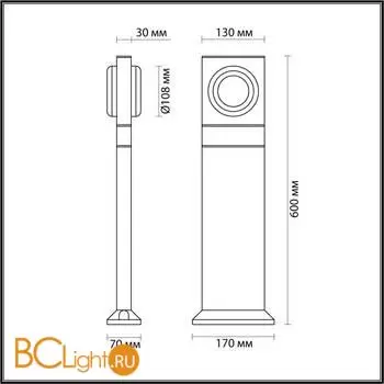 Садово-парковый фонарь Odeon Light VART 6654/10GL - Фото 0