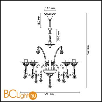 Люстра Odeon Light Vasco 3218/5 - Схема