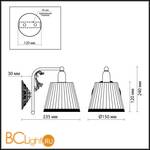 Бра Odeon Light Veado 2696/1W - Схема