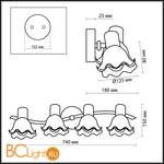 Cпот (точечный светильник) Odeon Light Vega 1977/4W - Схема