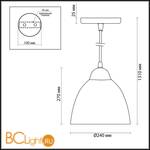 Подвесной светильник Odeon Light Veki 3300/1 - Схема