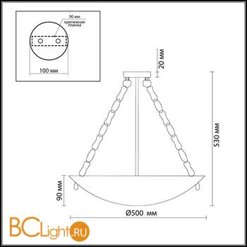 Подвесной светильник Odeon Light Velute 2094/5C - Схема