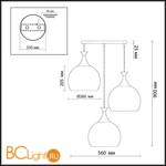 Подвесной светильник Odeon Light Velute 2094/3 - Схема