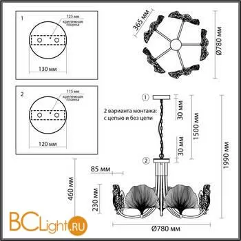 Люстра Odeon Light Ventaglio 4870/5 - Фото 2