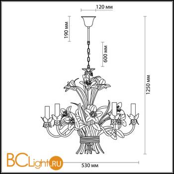Люстра Odeon Light Vergina 1511/5 - Схема